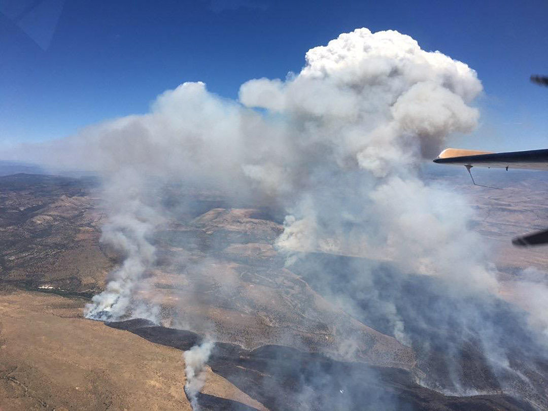 Blue River Fire from the air